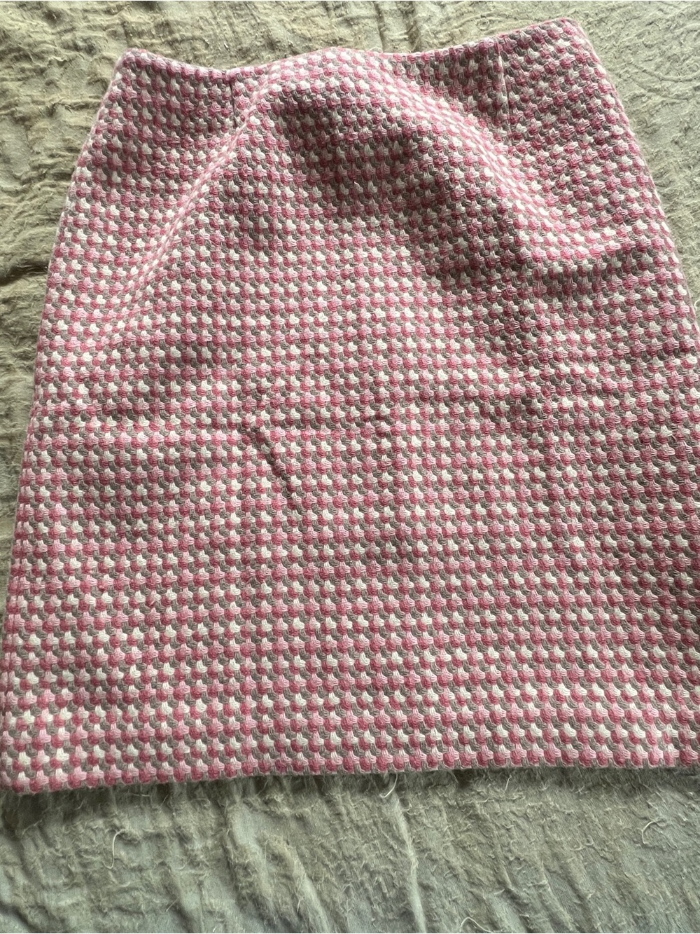 Pendleton Academia Business Casual Wool Pink Houndsooth Pencil Skirt Size 14
